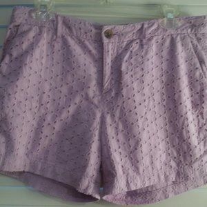 Old Navy Eyelet Lavender Shorts ** EUC **